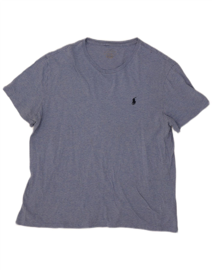 T-shirt da uomo Polo Ralph Lauren Top in cotone blu medio