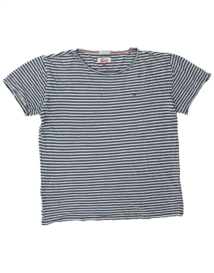 T-shirt da uomo Tommy Hilfiger Top in cotone a righe blu navy medio
