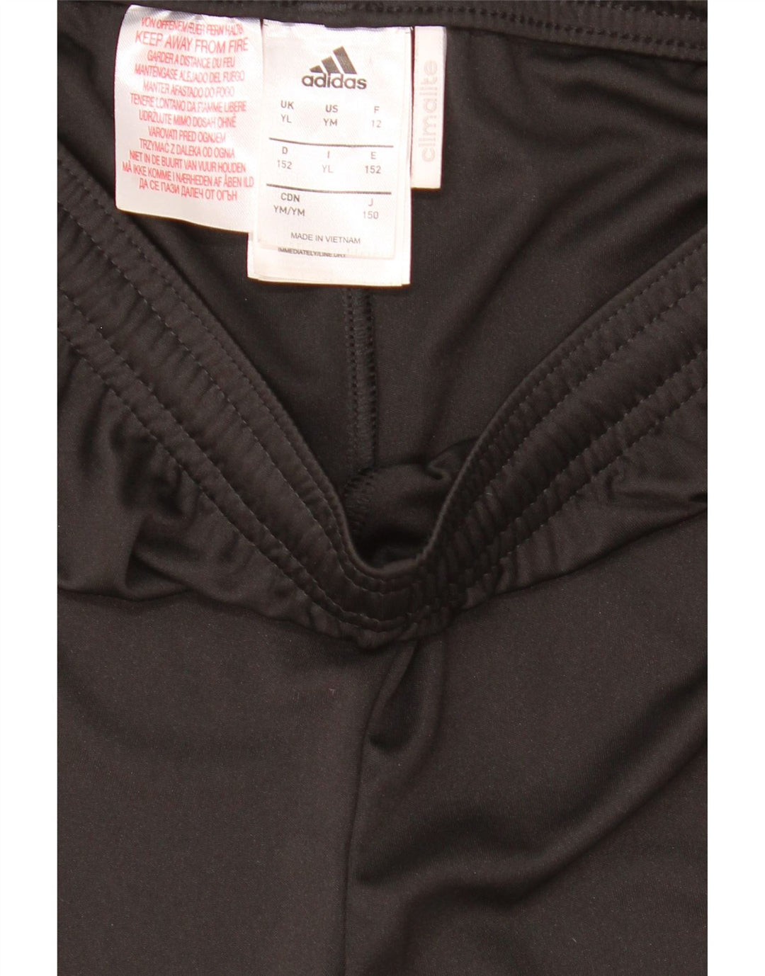 Pantaloncini sportivi Adidas Climalite da ragazzo 11-12 anni Large Nero in poliestere