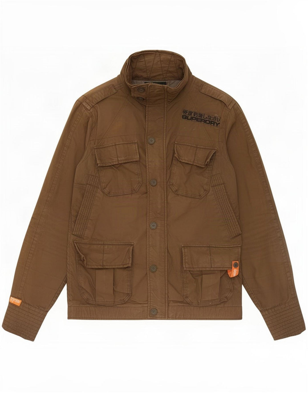 Giacca militare da uomo Superdry UK 38 cotone kaki medio