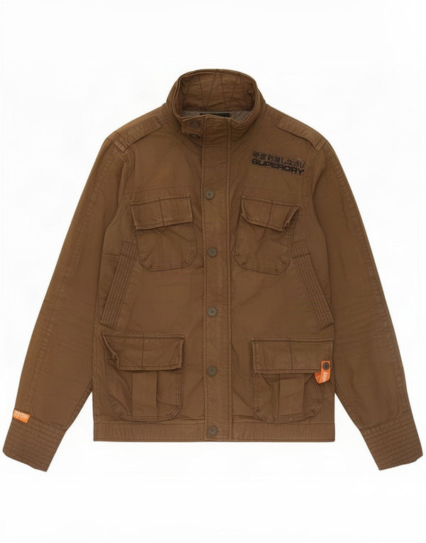 Giacca militare da uomo Superdry UK 38 cotone kaki medio