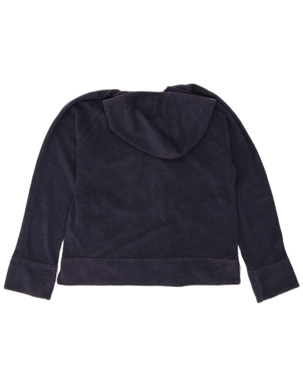 Giacca in pile con cappuccio Nike da donna US 12/14 Large blu navy in poliestere