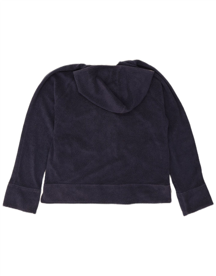 Giacca in pile con cappuccio Nike da donna US 12/14 Large blu navy in poliestere