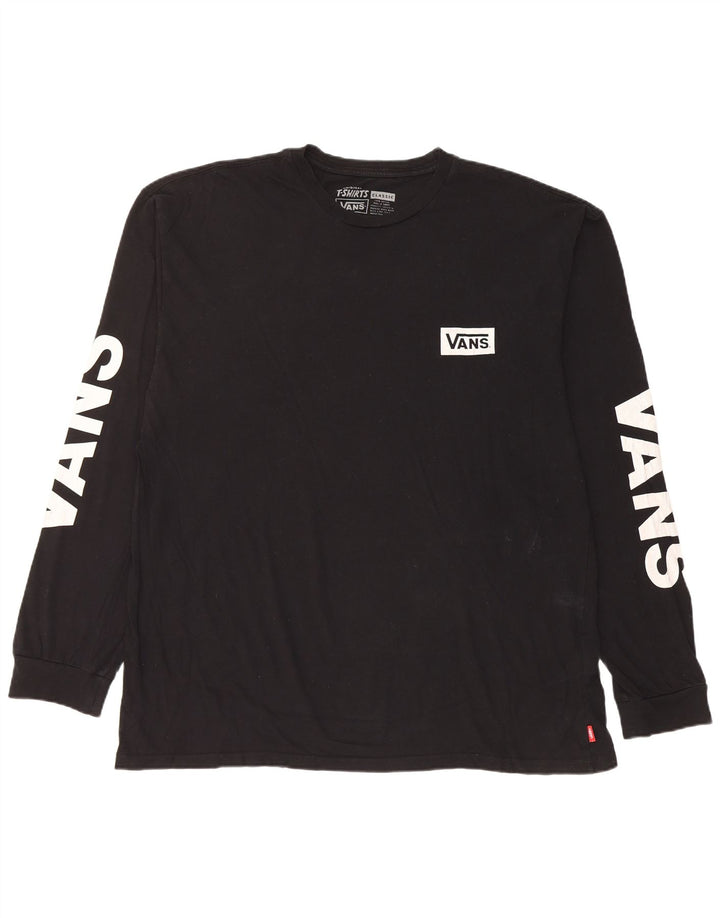 Maglietta grafica da uomo Vans a maniche lunghe XL in cotone nero