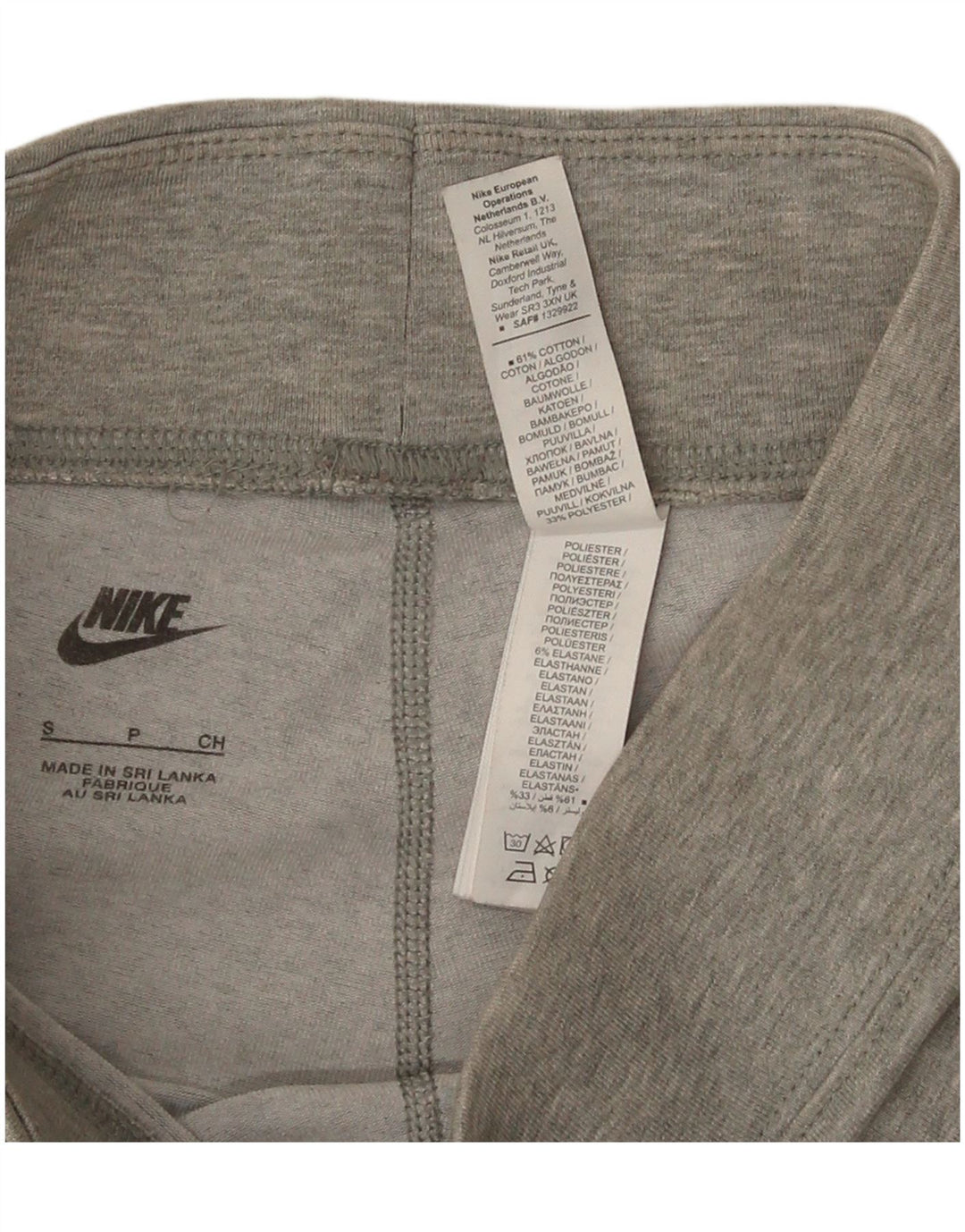 Leggings grafici da donna Nike UK 10 piccolo cotone grigio