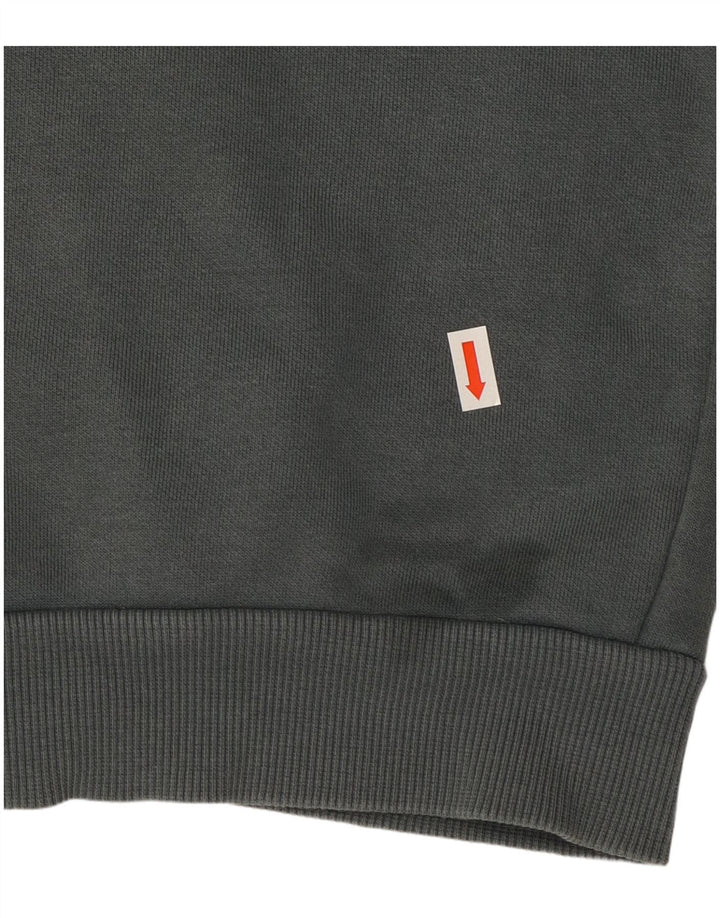Felpa con cappuccio grafica da uomo Puma XL in cotone grigio