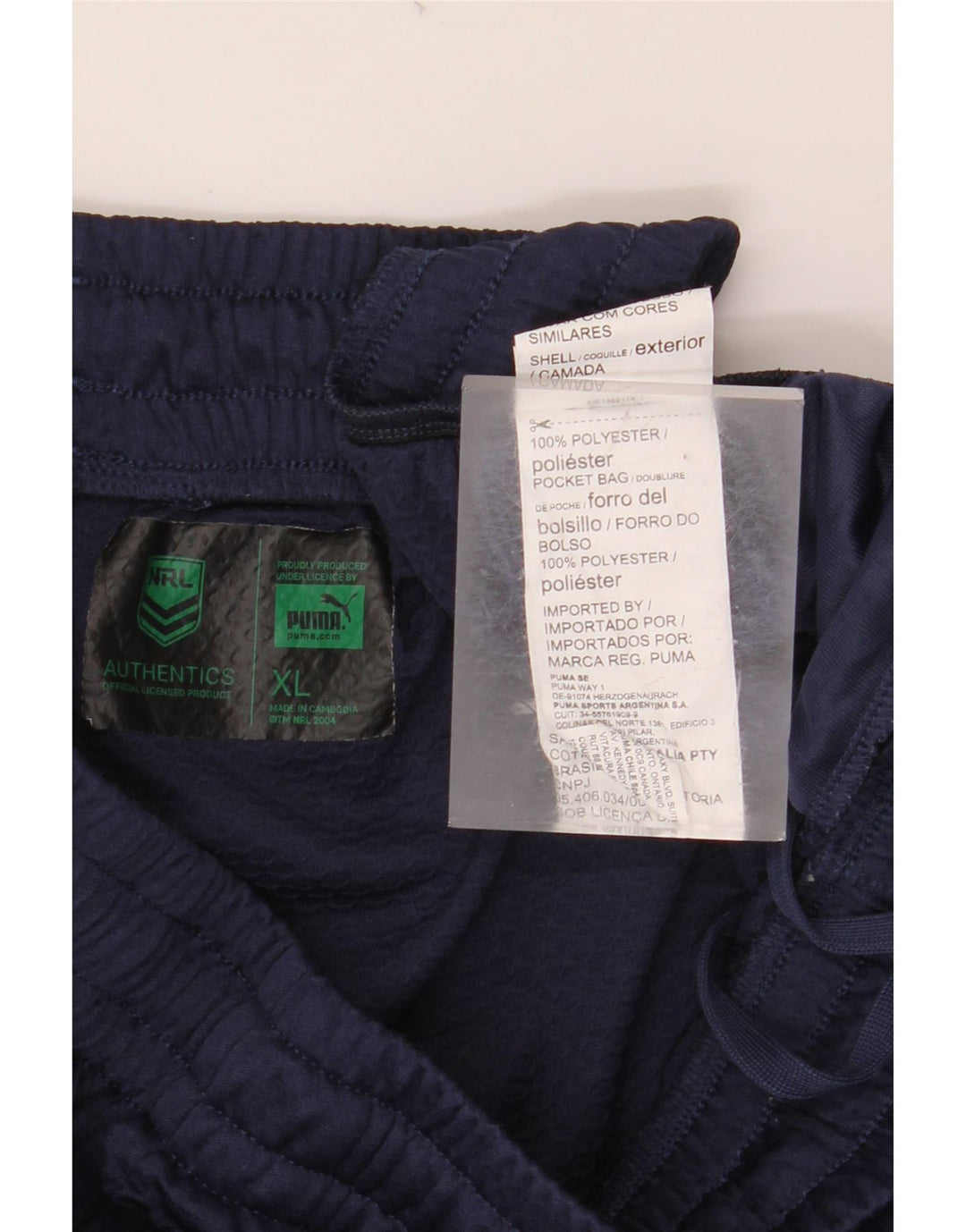 Pantaloni da tuta PUMA Warriors da uomo XL Poliestere color block blu navy