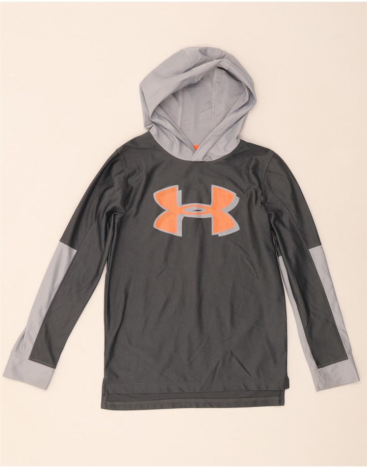 Maglietta Under Armour da ragazzo Heat Gear Graphic manica lunga 9-10 anni grigio medio