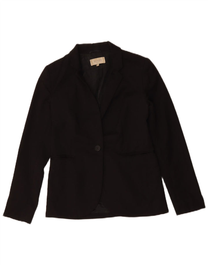 Giacca blazer da donna a 1 bottone Hobbs UK 8 piccola in lana nera