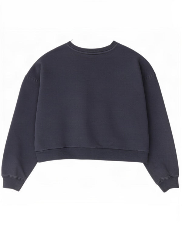 Felpa grafica corta da donna Ellesse, maglione UK 12, medio, blu navy