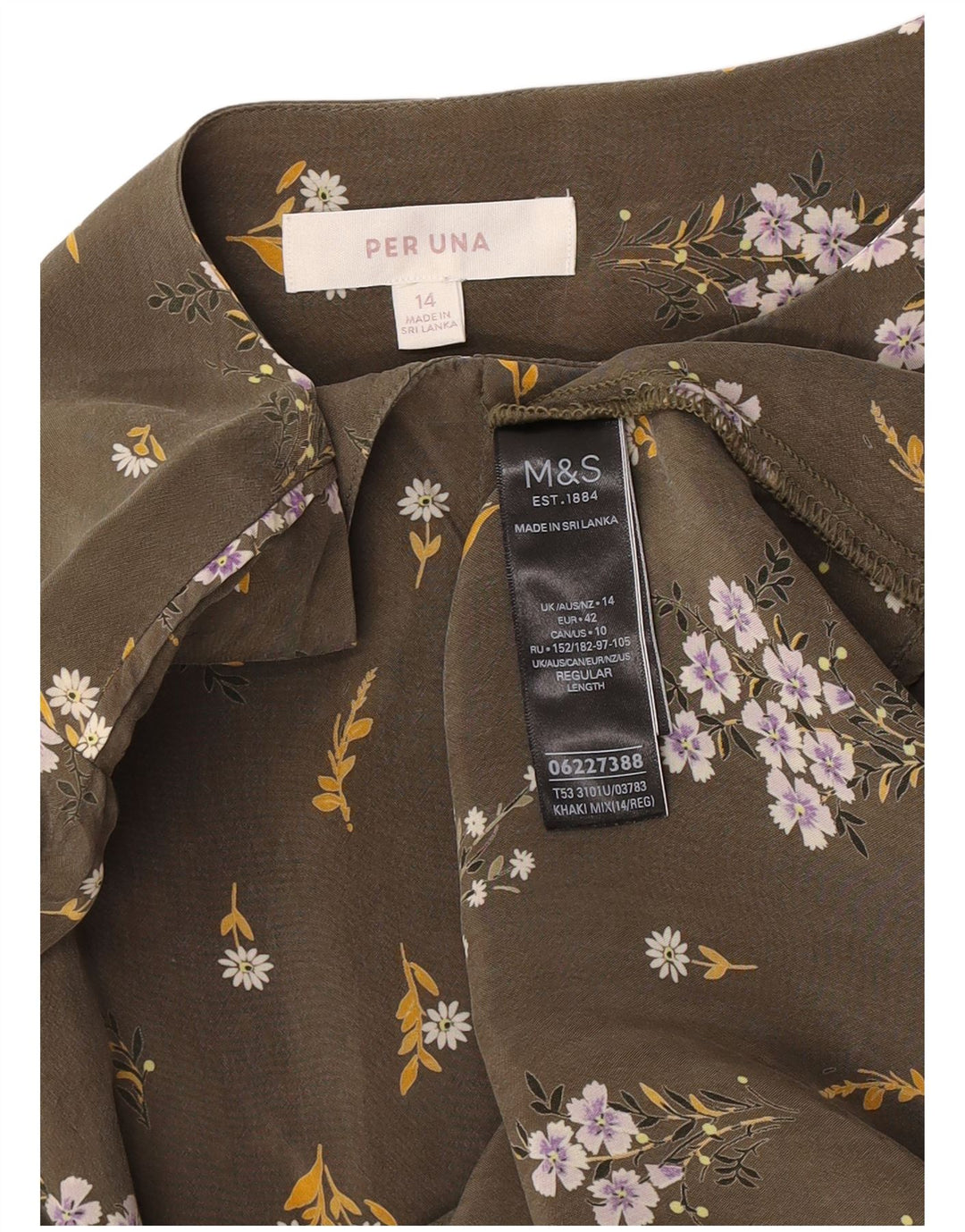 Abito a trapezio a maniche lunghe Marks & Spencer da donna Per Una UK 14 Large Verde