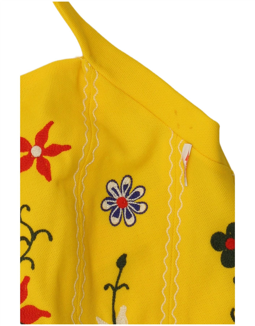 Abito vintage da donna alla caviglia IT 42 giallo medio floreale