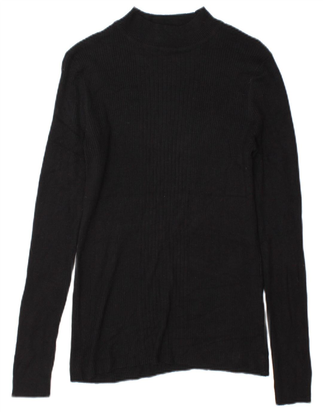 Top manica lunga da donna Marks & Spencer UK 14 viscosa nera media