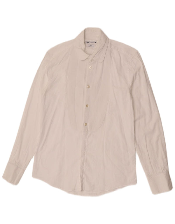 Camicia slim fit da uomo Zara piccola bianca