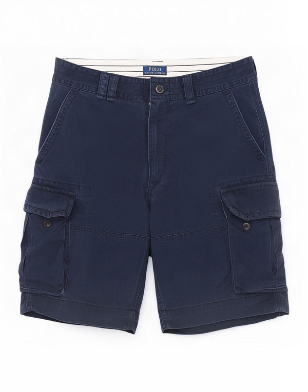 Pantaloncini cargo da uomo Ralph Lauren W32 cotone blu navy medio