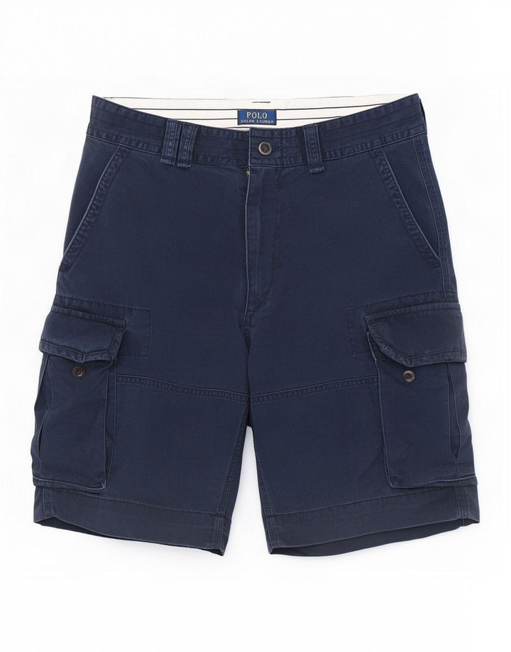Pantaloncini cargo da uomo Ralph Lauren W32 cotone blu navy medio