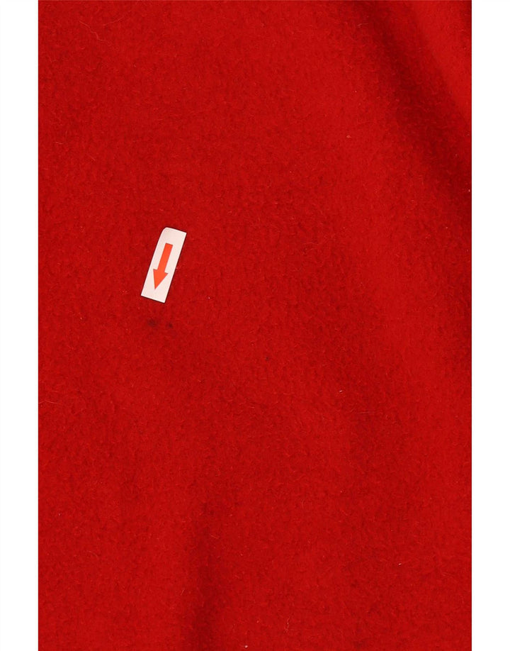 Maglione in pile da donna Endurance con collo a bottoni UK 10 Piccolo rosso geometrico