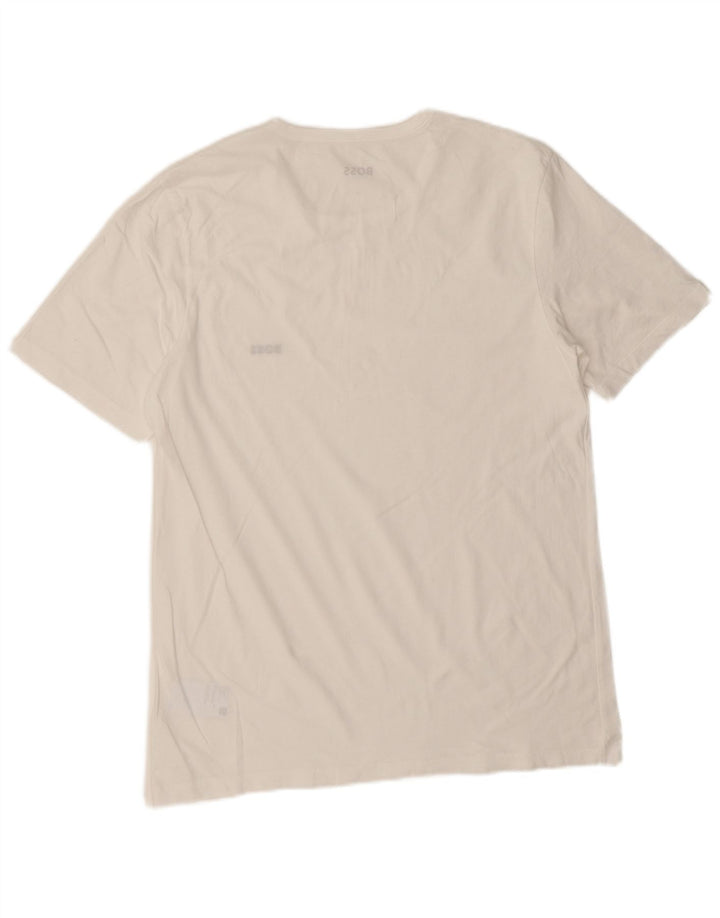 T-shirt da uomo Hugo Boss Top grande in cotone bianco