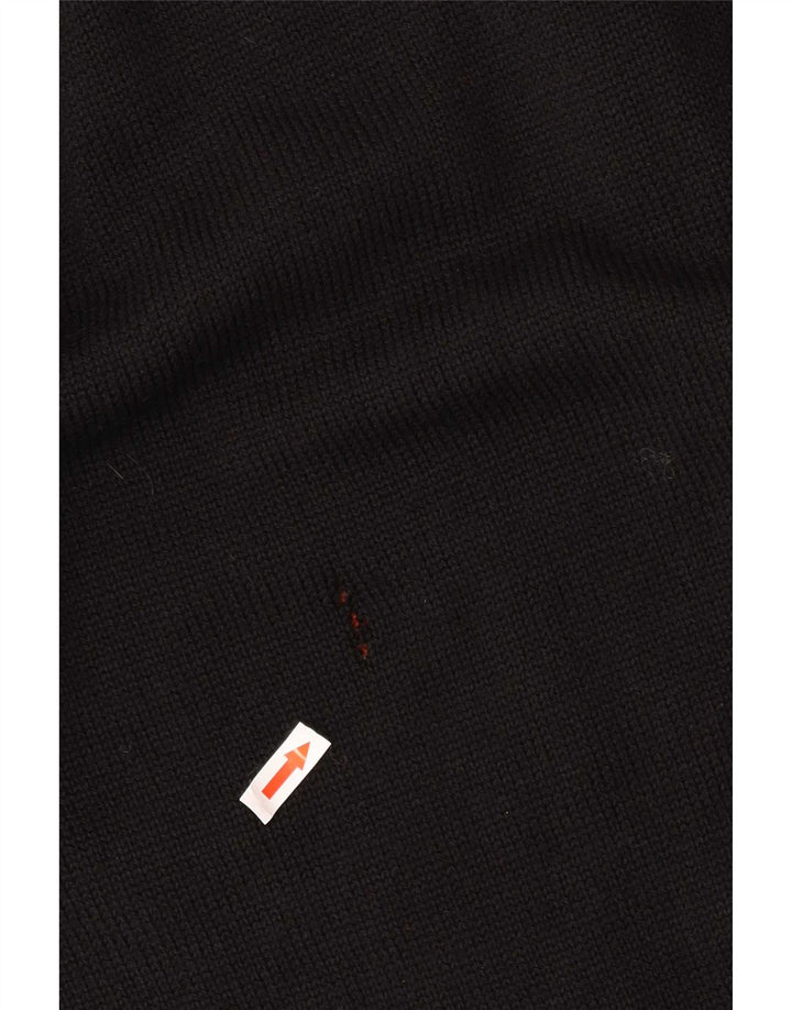 Maglione cardigan lungo da donna vintage EU 40 blocco colore nero medio