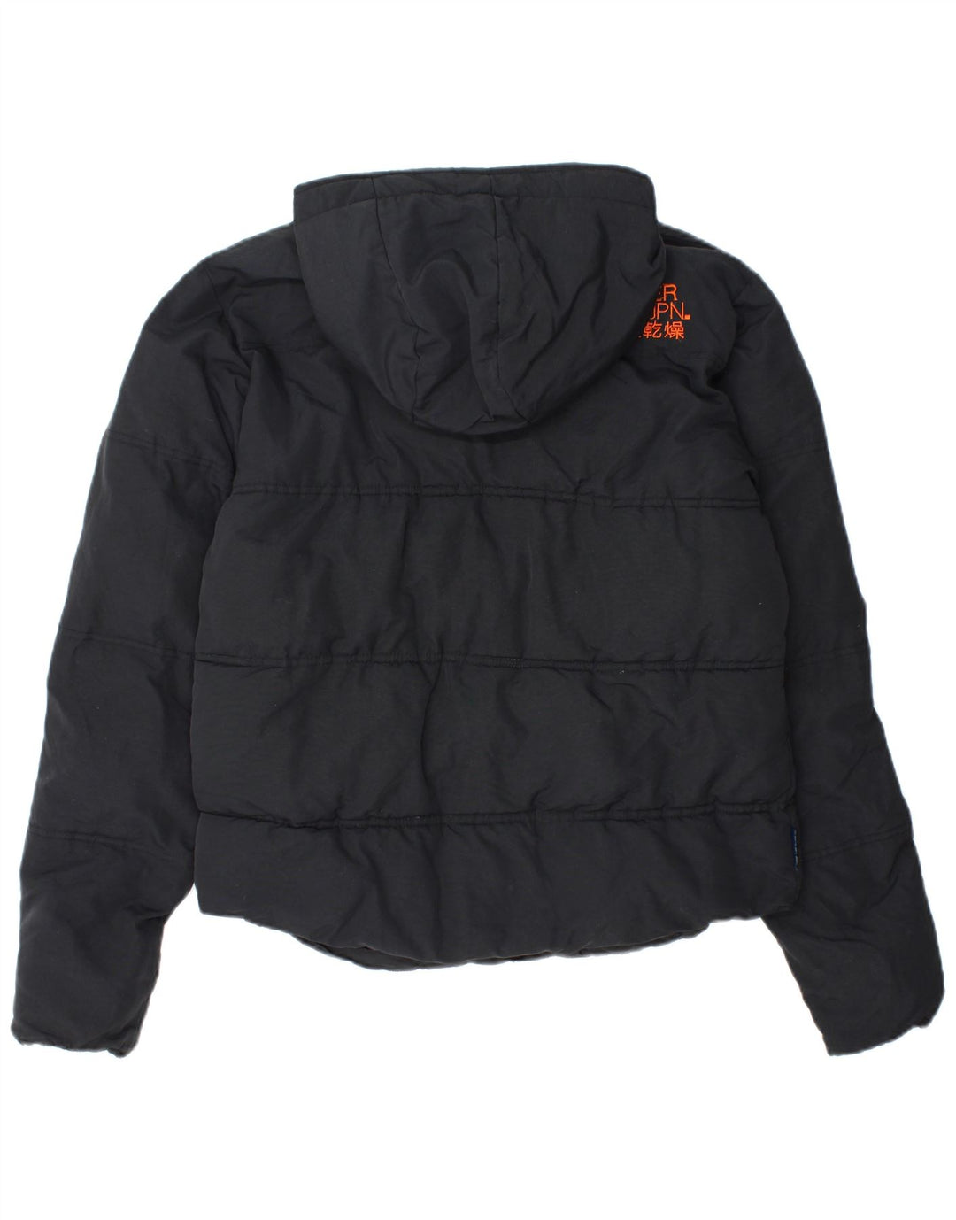 Giacca imbottita con cappuccio da uomo Superdry UK 40 Large in nylon blu navy