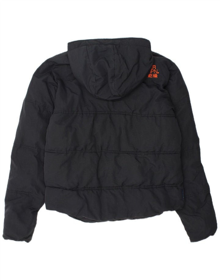 Giacca imbottita con cappuccio da uomo Superdry UK 40 Large in nylon blu navy