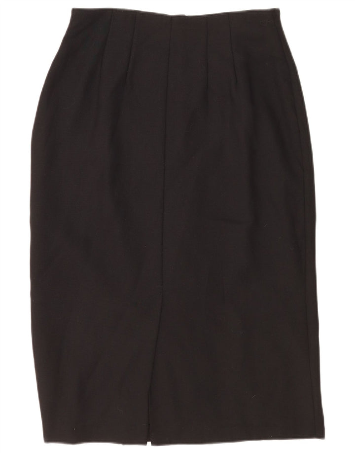 Gonna a tubino da donna Marks & Spencer UK 14 media W28 poliestere nero