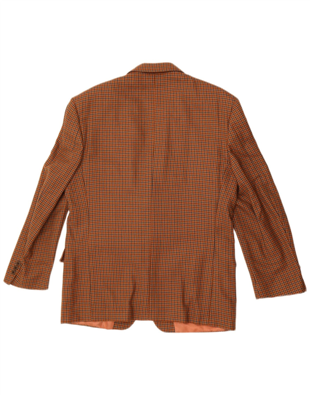 Giacca blazer vintage da uomo a 2 bottoni UK 38 lana pied de poule marrone medio