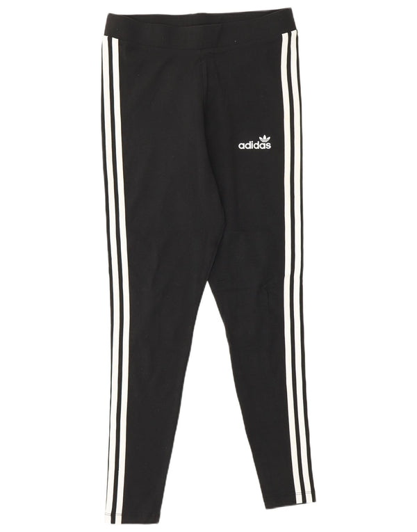 Leggings Adidas da donna UK 14 cotone a righe nere medie