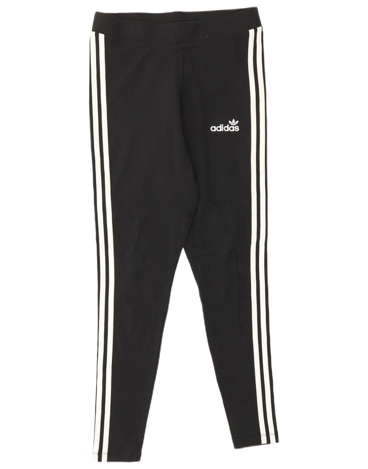 Leggings Adidas da donna UK 14 cotone a righe nere medie
