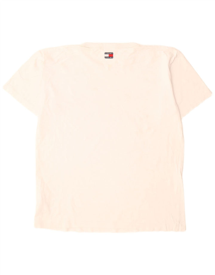T-shirt grafica da uomo Tommy Hilfiger Top in cotone bianco medio