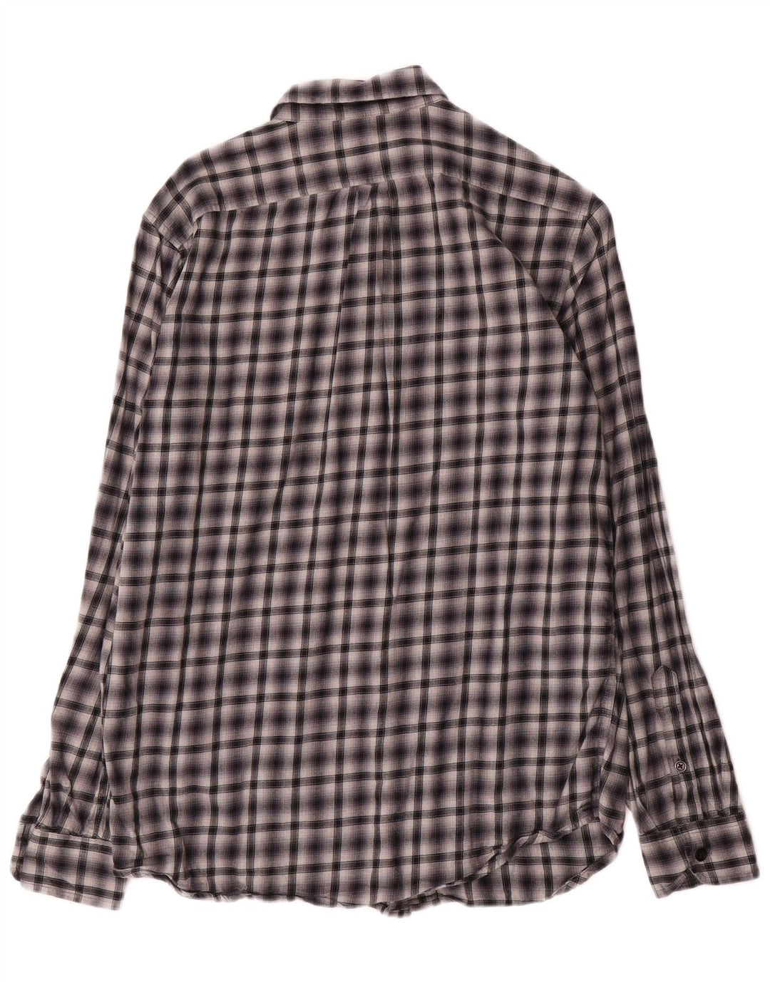 Camicia da uomo Diesel in cotone a quadri neri medi