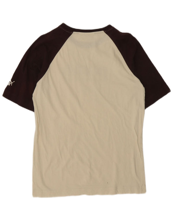T-shirt grafica da uomo Puma Top in cotone color block bianco medio