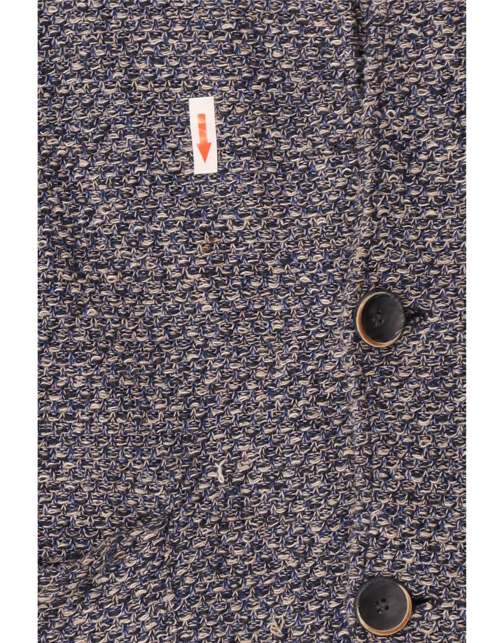 Giacca blazer a 2 bottoni lavorata a maglia da bambino Zara 13-14 anni in cotone screziato blu