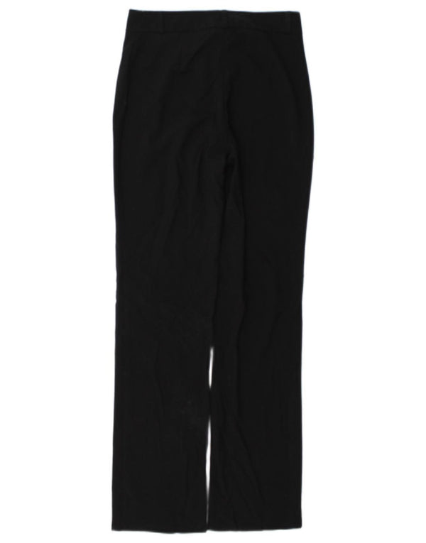 Marks & Spencer Womens Straight Casual Trousers UK 8 Small W28 L31 Black