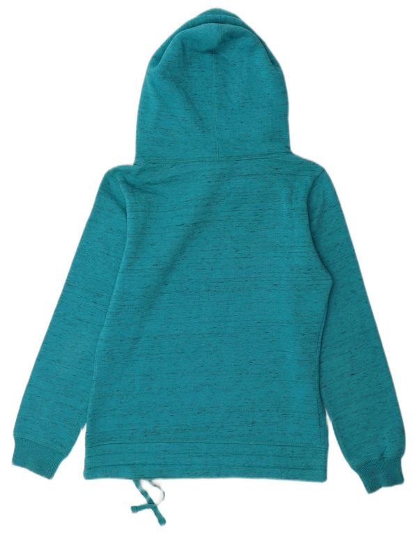 Maglione con cappuccio grafico da donna Champion UK 10 piccolo cotone chiazzato blu