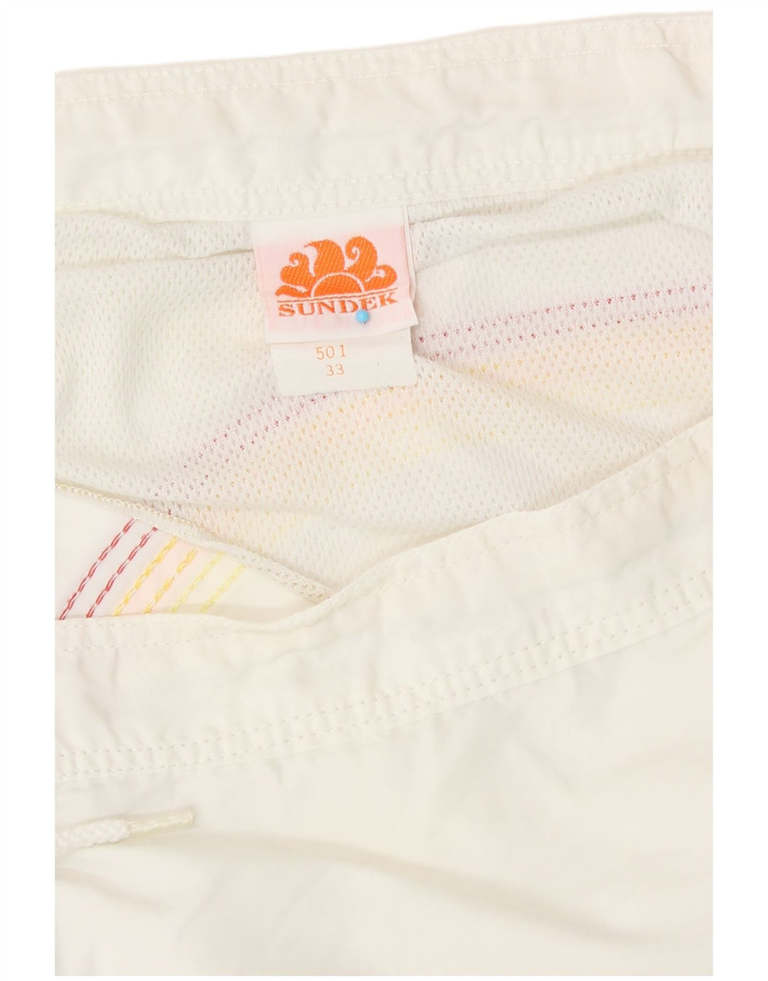 Pantaloncini da bagno da uomo Sundek nylon bianco medio