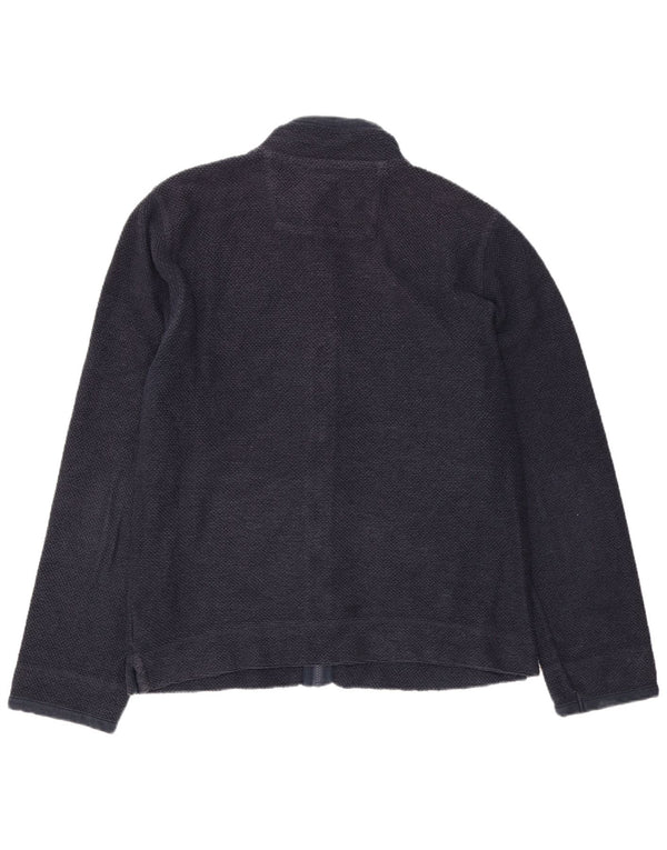 Giacca da ginnastica da uomo Weird Fish di grandi dimensioni in cotone blu navy