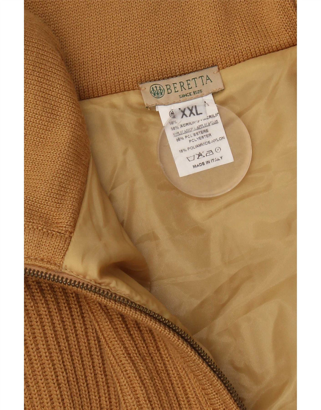 Maglione cardigan da uomo Beretta 2XL Lana color block marrone