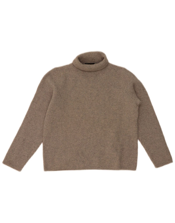 Maglione maglione da donna a collo alto Massimo Dutti UK 12 Lana grigio medio