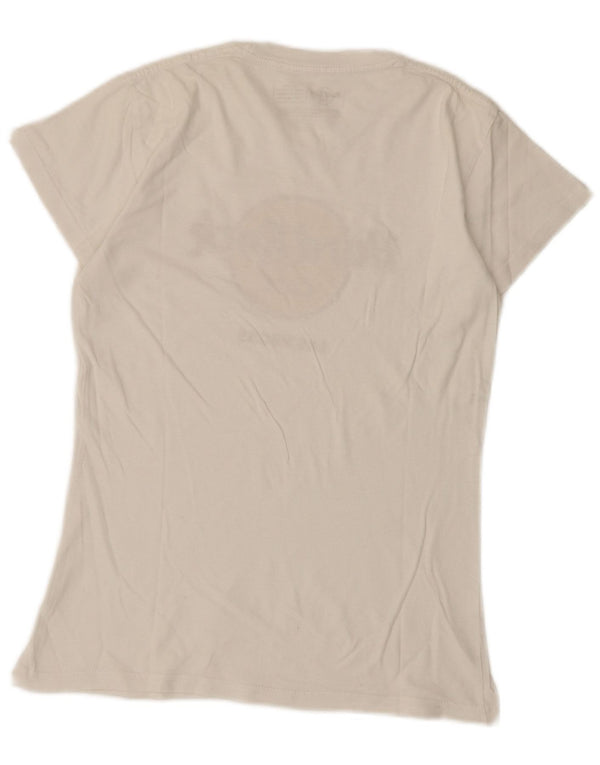 T-shirt grafica da donna Hard Rock Cafe Las Vegas UK 12 Medium White