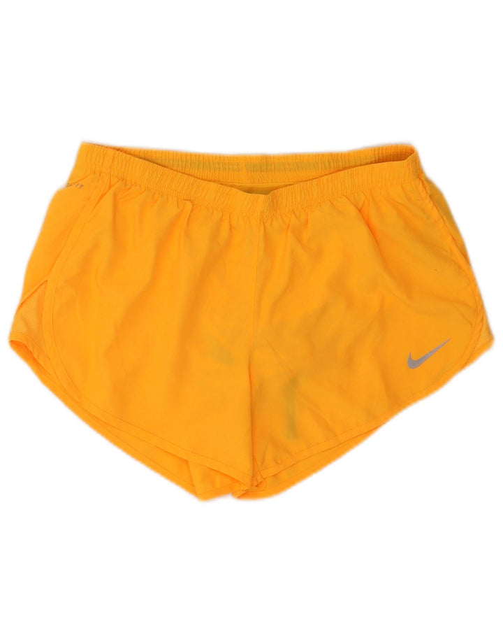 Pantaloncini sportivi Nike da donna Dri Fit UK 14 poliestere arancione medio