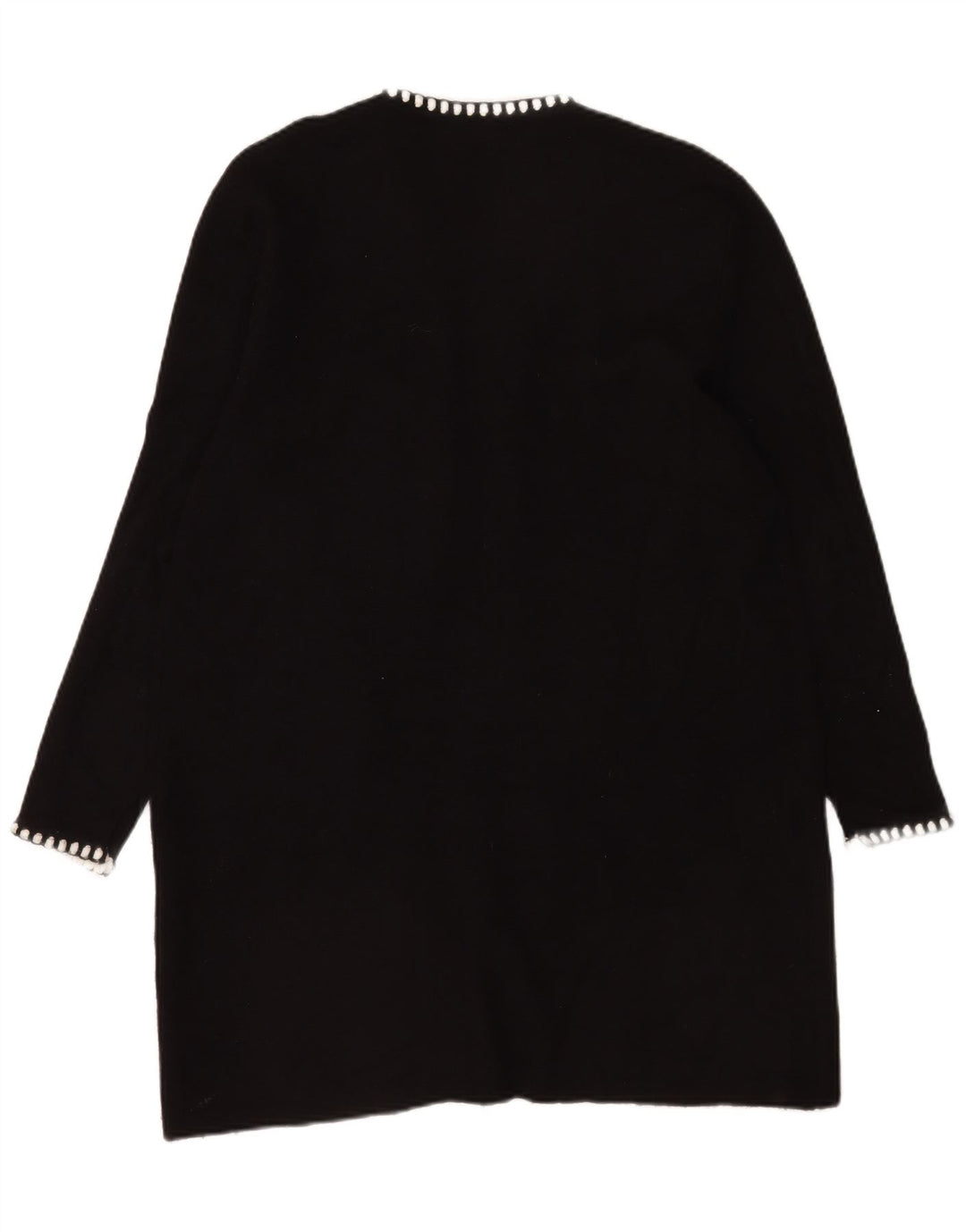 Maglione cardigan aperto lungo da donna Zara UK 14 viscosa nera media