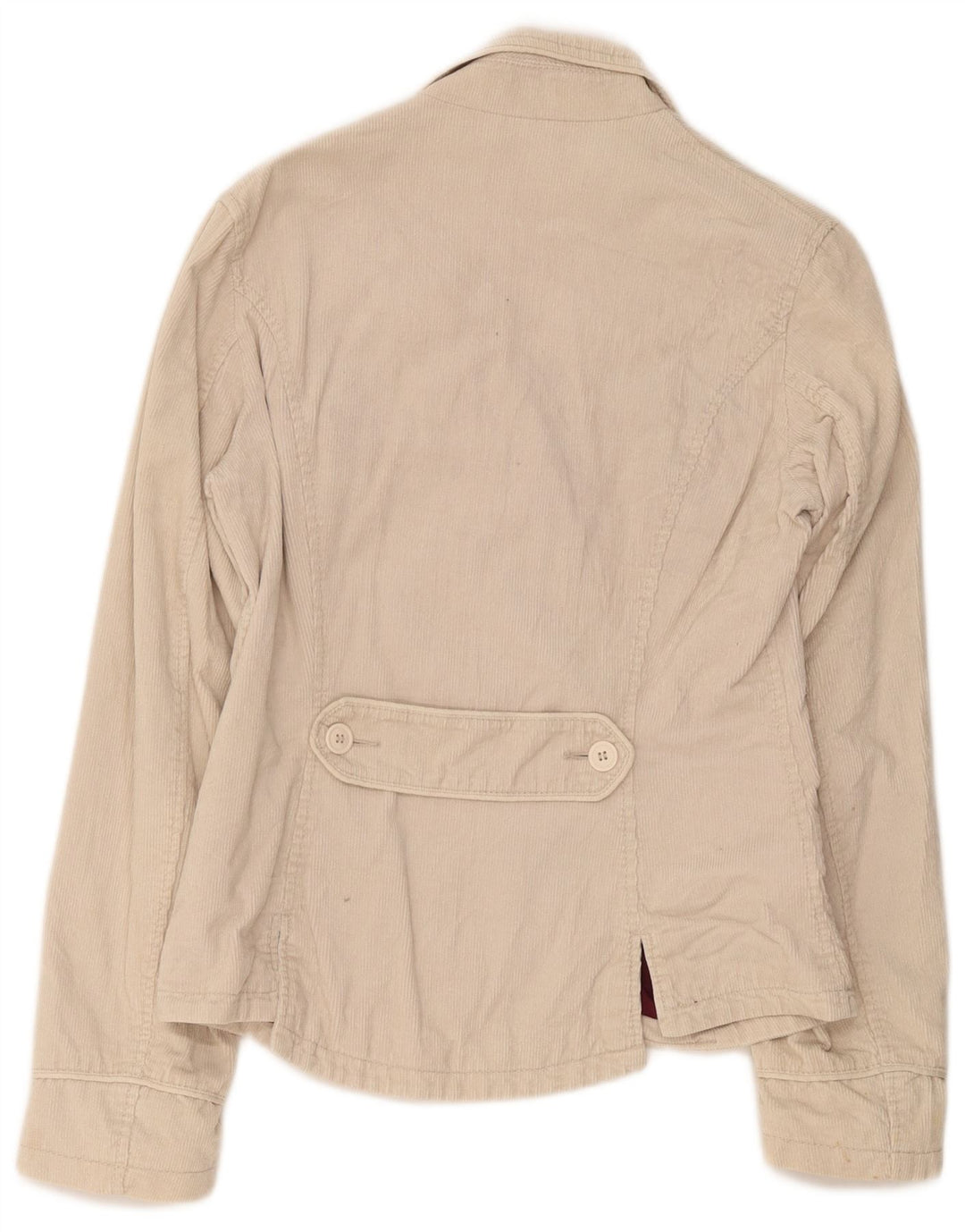 Giacca blazer in velluto a coste a 3 bottoni Replay da donna UK 14 grande cotone beige