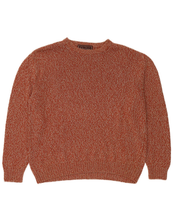 Maglione maglione girocollo da uomo Marlboro Classics XL Lino screziato arancione