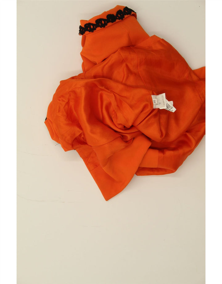 LAURA BIAGIOTTI Womens 3 Button Blazer Jacket IT 46 Large Orange Vintage Laura Biagiotti and Second-Hand Laura Biagiotti from Messina Hembry 