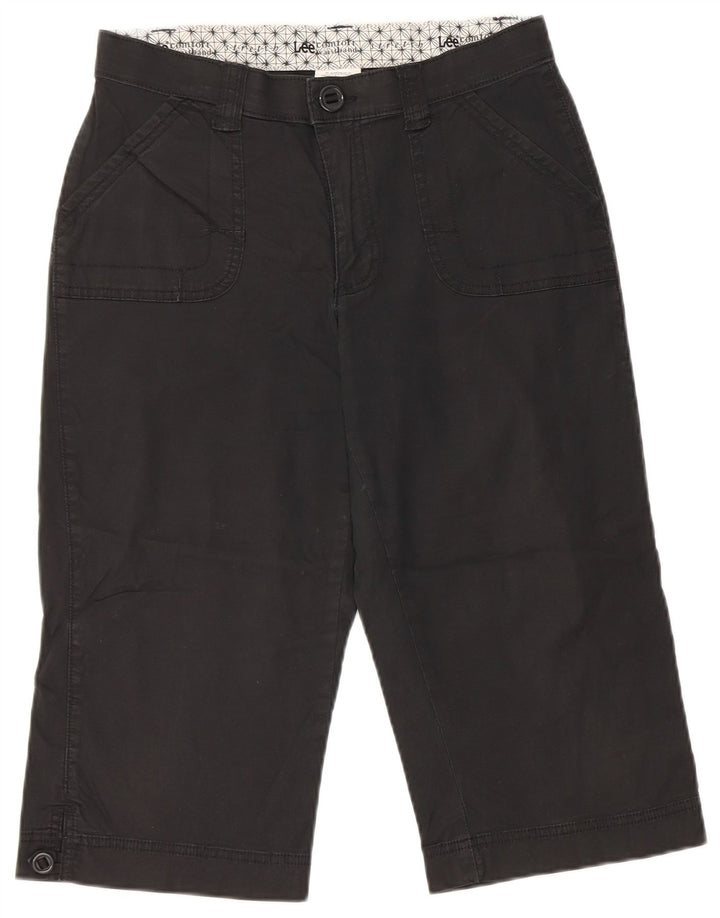 Pantaloncini Bermuda da donna Lee US 6 medi W28 cotone nero