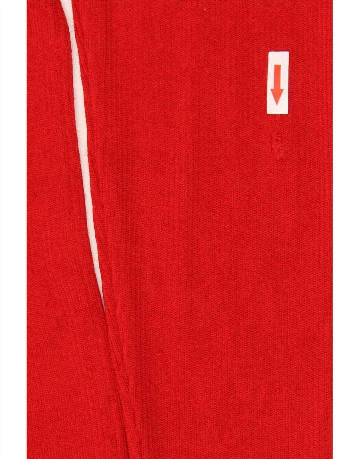 Maglione maglione con scollo a V da donna Vogue UK 14 Grande viscosa rossa