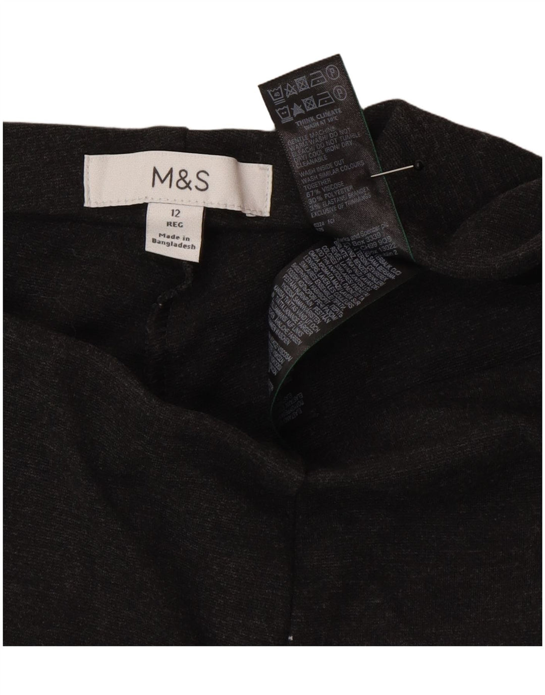 Leggings da donna Marks & Spencer UK 12 Viscosa grigio medio