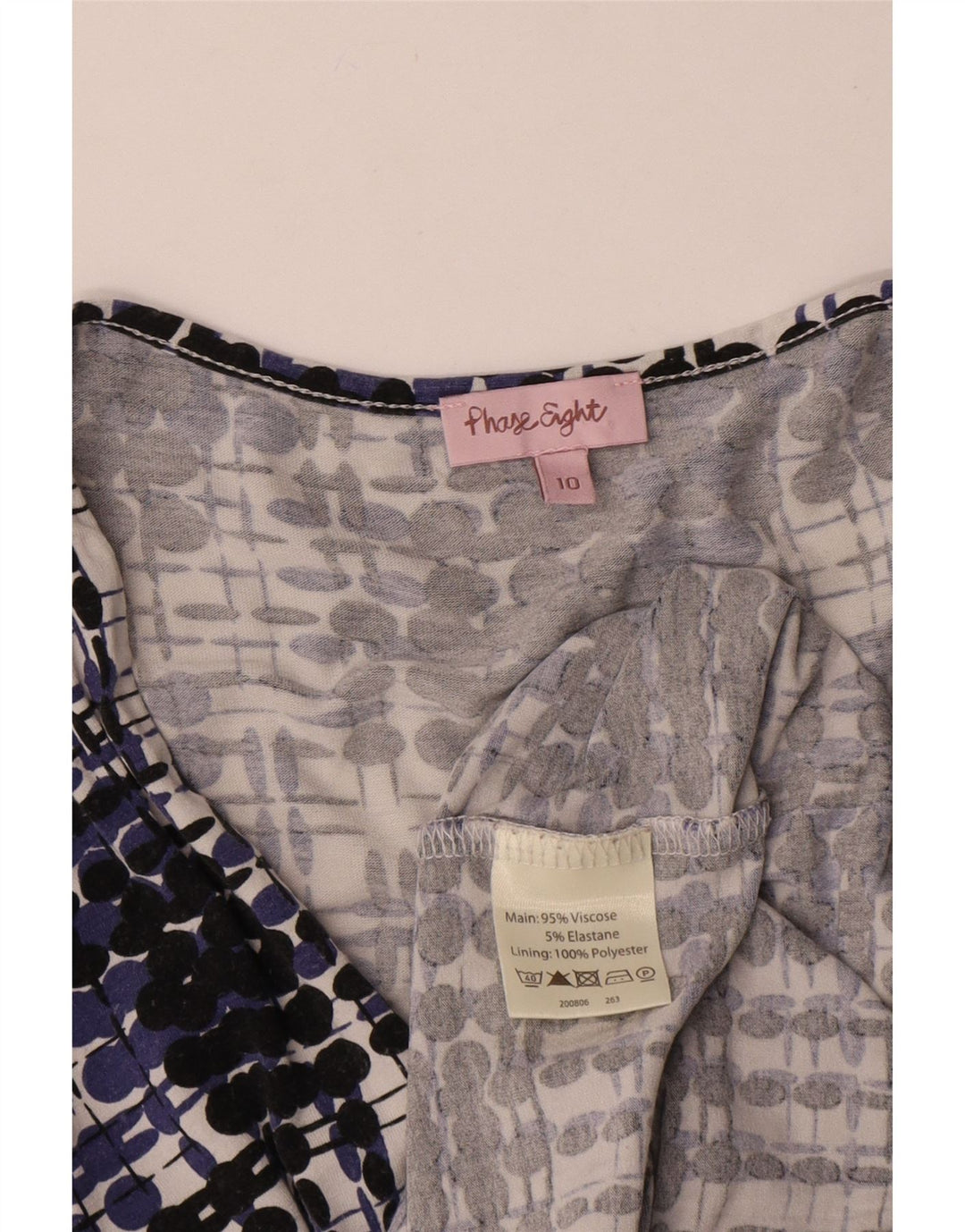 Abito tubino da donna Phase Eight UK 10 Viscosa a quadri multicolore piccola