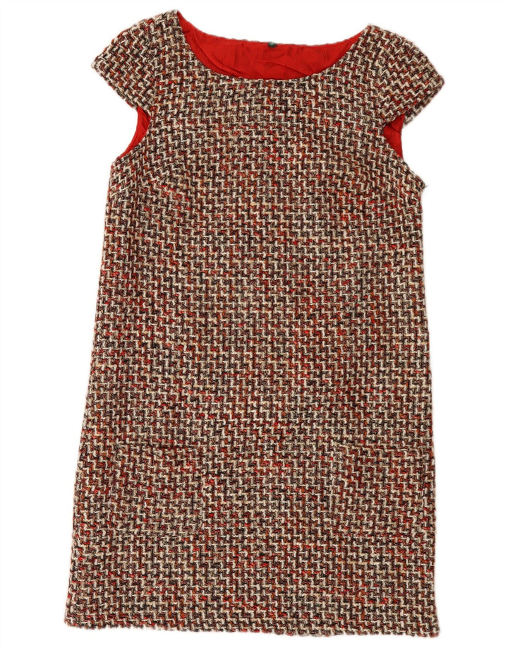 Abito a trapezio da donna Benetton UK 14 Grande acrilico a quadri multicolore